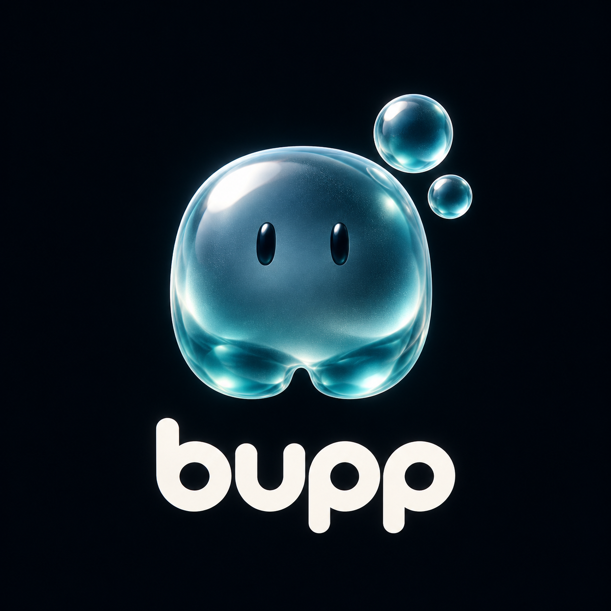 Bupp, a glass bubble with two eyes